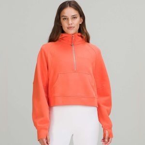 Lululemon Scuba Oversized 1/2 Zip Warm Coral